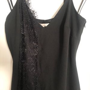 Rachel Roy , black asymmetrical slip dress, size 8
